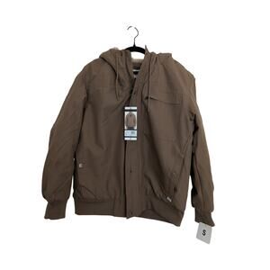 Men's Lee Oxford Workwear Bomber Jacket Sherpa Lined Brown Size L